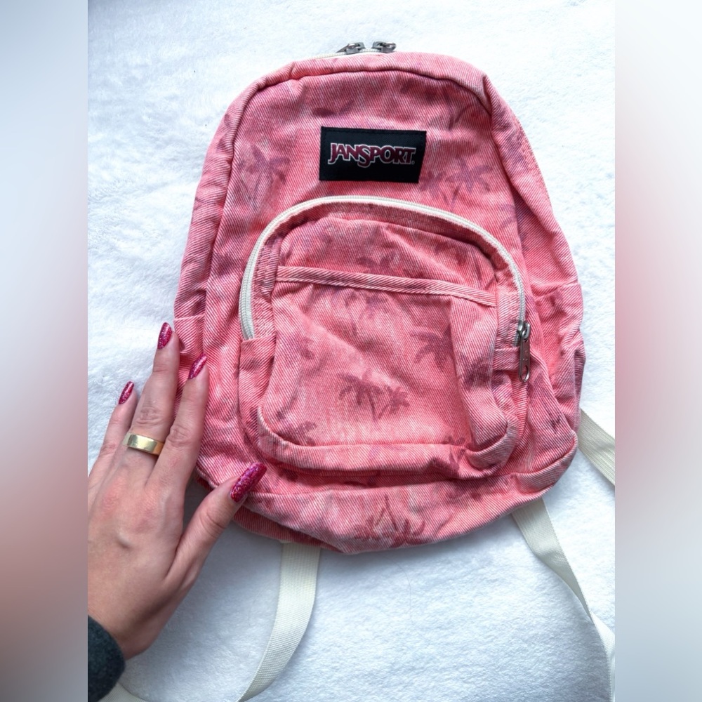✨ PINK JANSPORT MINI BACKPACK DENIM ✨